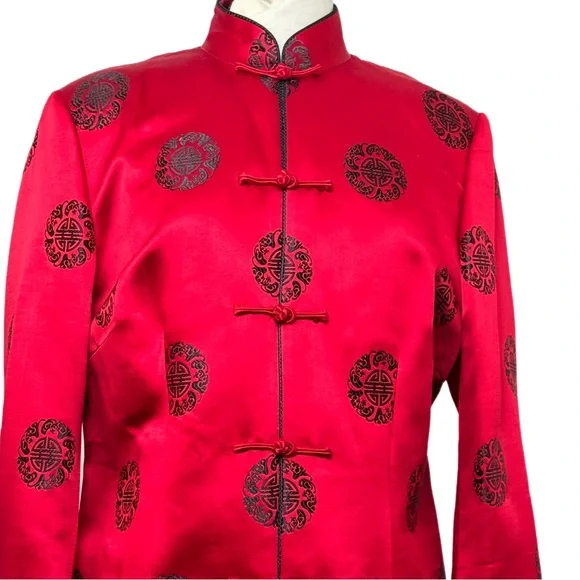 Red Satin Kimono Jacket - Picture 4 of 5